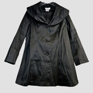 Great Cavalier Sophisticated Shawl Collar Button Front Versatile Black Jacket